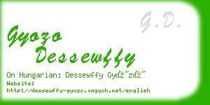 gyozo dessewffy business card